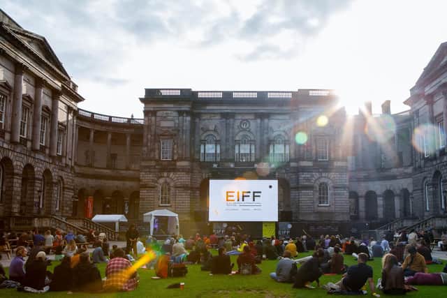 Edinburgh University's Old College Quad played host to outdoor screenings during this year's Edinburgh International Film Festival. Picture: Lloyd Smith