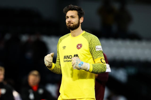 The Hearts captain will start between the sticks.
