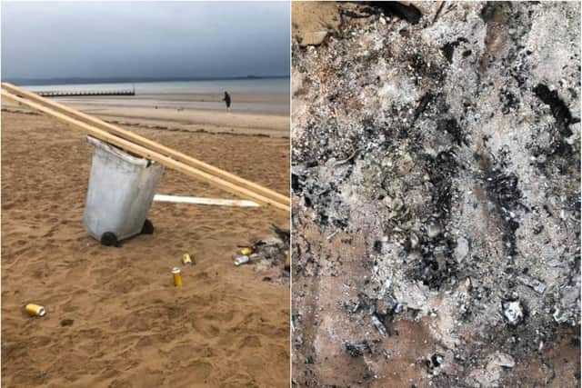 'It was only right that I did my part in helping to clear it up': Local cleans up damage and vandalism on Edinburgh beach