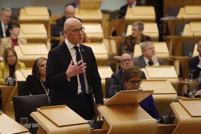John Swinney delivers the Scottish Budget for 2023-24 at Holyrood