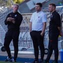 Linlithgow Rose assistant John Millar, right, pictured with boss Gordon Herd, centre