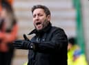 Lee Johnson issues instructions from the touchline during the 2-2 draw with Dundee United