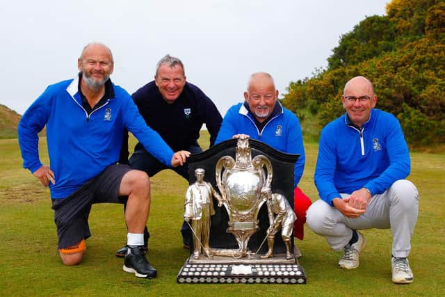 Heriot's Quad, represented in the final by Dave Campbell, Innes Christie, John Archibald and Scott Johnston, won the 121st Dispatch Trophy at The Braids. Picture: Scott Louden