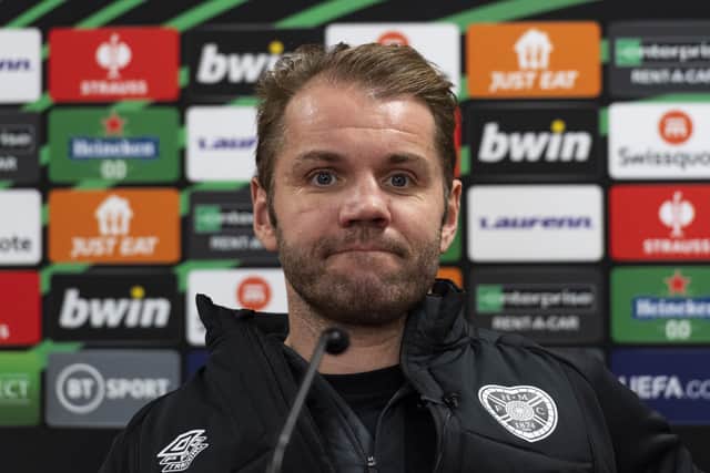 Hearts manager Robbie Neilson is preparing his team to face RFS on Thursday.