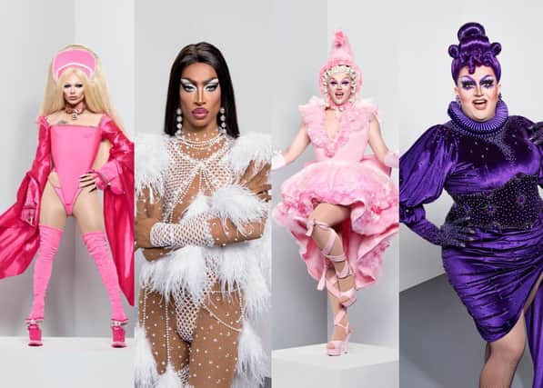 Bimini, Tayce, Lawrence and Ellie will battle it out to be crowned RuPaul's ultimate Queen of season 2 (Picture: BBC)
