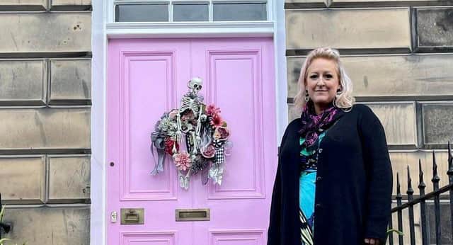 Miranda Dickson's door is apparently too pink for Edinburgh's New Town (Picture: Courtesy of Miranda Dickson/SWNS)