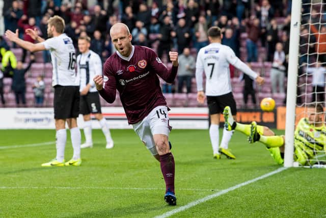 Hearts head to Paisley this evening for a relegation clash. Picture: SNS