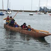 The log boat launched at Granton this month