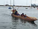 The log boat launched at Granton this month