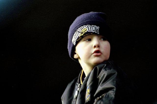 A young Sheffield Wednesday fan at Hillsborough in 1999.