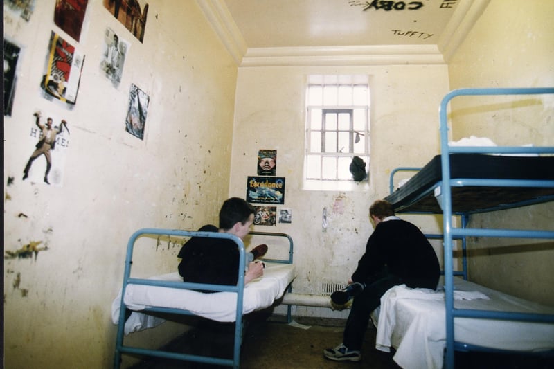 Prisoners in the remand wing of Saughton Prison in  May 1993.