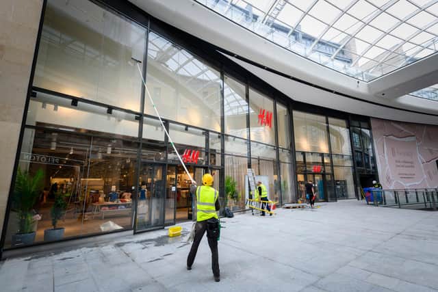 On Wednesday the finishing touches were being made to the Galleria and each store to welcome its first guests