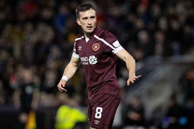 Aaron McEneff has waited patiently for a chance at Hearts this season.