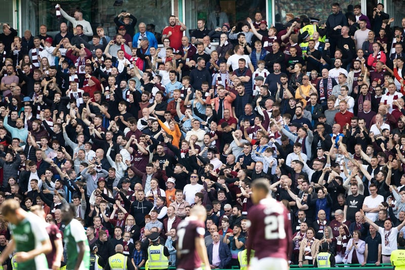 Hearts fans sold out the away allocation for the first derby of the season at Easter Road in August