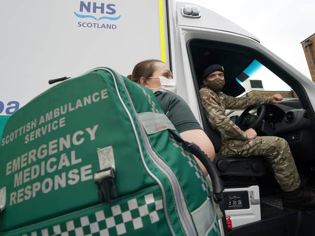 Soldiers are now assisting the Scottish ambulance service