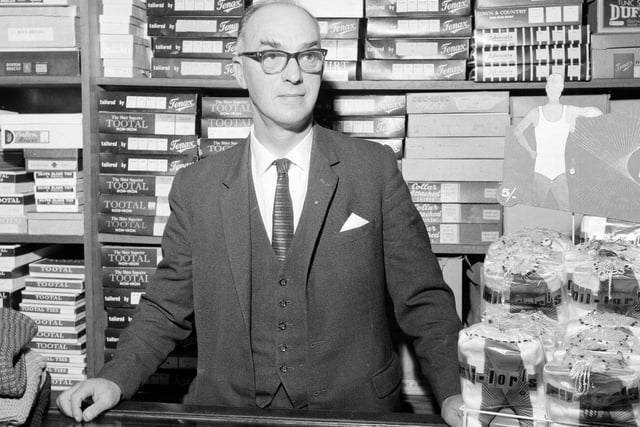 Haddington shopkeeper William Paterson pictured in August 1964.
