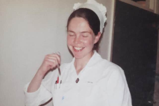 Anne Laing as a ward sister at the Eye Pavilion in 1973