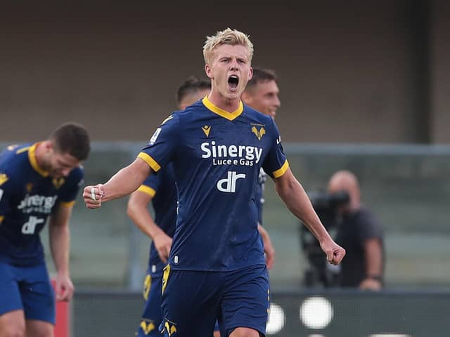 Josh Doig enjoyed an impressive debut season in Italy with Hellas Verona. Picture: Emilio Andreoli/Getty Images