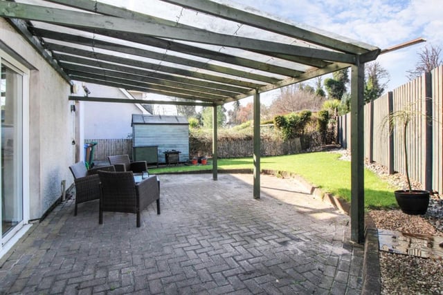 Sheltered patio area.