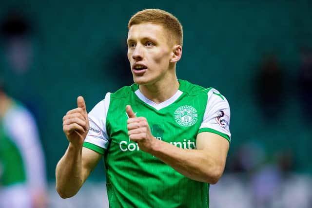 Greg Docherty was a huge hit at Easter Road. Picture: SNS