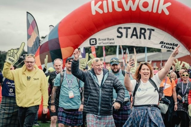 Sir Tom Hunter was at the start line of the Edinburgh Kiltwalk 2023, held this morning, Sunday, September 17, which gave a welcome boost to more than 700 Scottish charities.