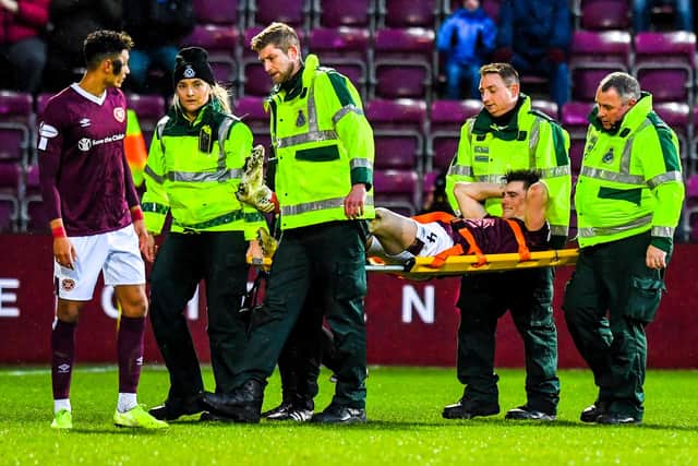 Souttar suffered a rupture Achilles against Rangers earlier this year. Picture: SNS