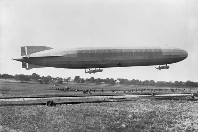 A First World War German Zeppelin - two of the airships cruised over Edinburgh on the night of April 2-3, 1916, dropping bombs on the Capital