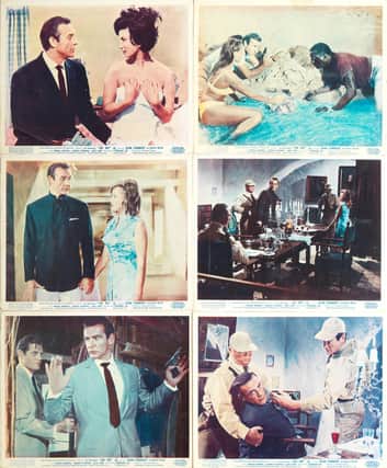 Front of house cards for Connery's 1962 debut as James Bond in Dr No in 1962