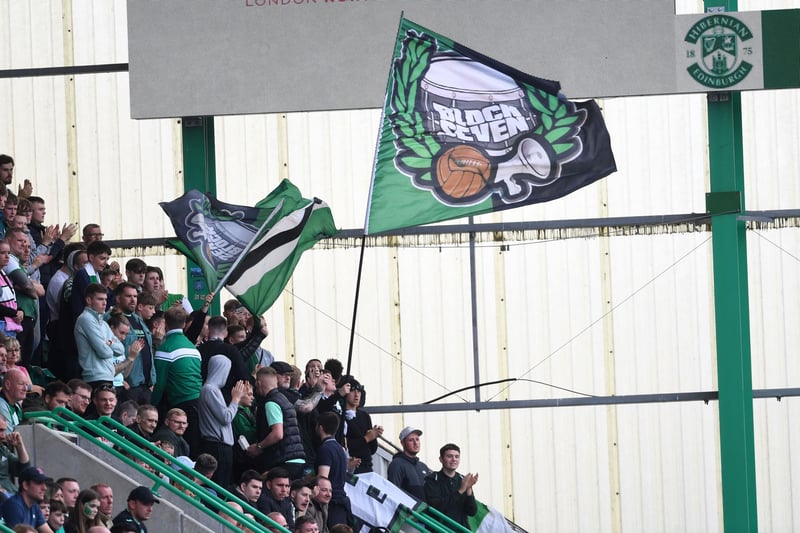 Hibs fans at Easter Road for the visit of Kilmarnock in September