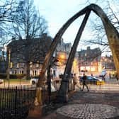 The Jawbone Arch was dismantled for essential conservation work in 2014.  Picture: Jane Barlow.