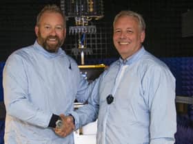 Mark Stead (left) and Brian Kerse (right) in new test facility.