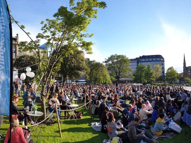Free film screenings will be shown in St Andrew's Square in Edinburgh this weekend (Photo: Square CInema)