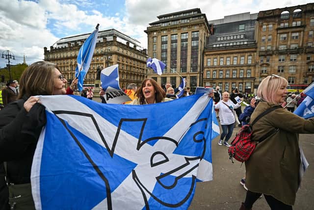 Nationalist voters helped secure a pro-independence majority of MSPs in the Scottish Parliament (Picture: Jeff J Mitchell/Getty Images)