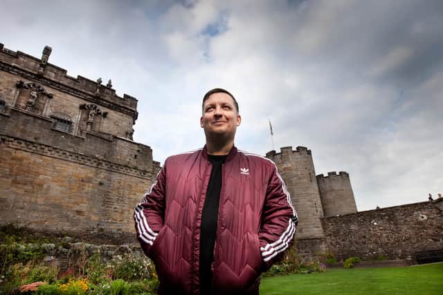 Writer-director Johnny McKnight at Stirling Castle, where Rapunzel is being made. Picture: Drew Farrell
