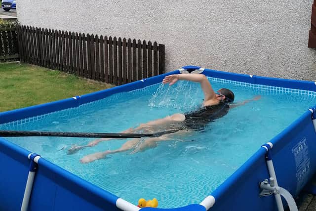 Jane McMenemy swam five miles for Edinburgh zoo