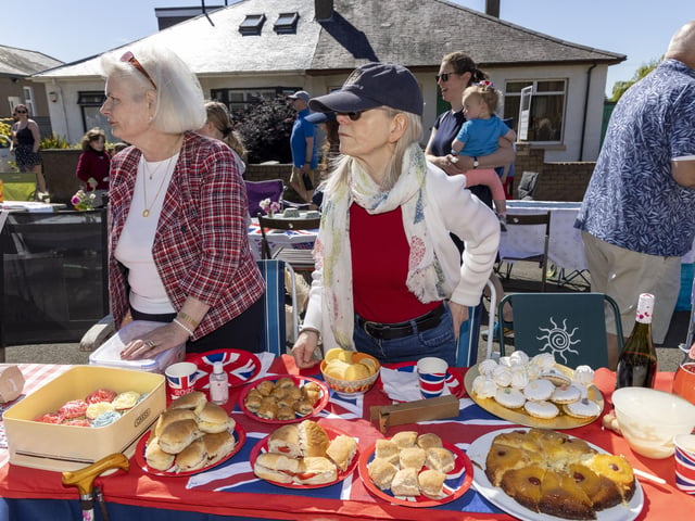 Residents of Netherby Drive in Trinity celebrate the Platinum Jubilee with some tasty treats.