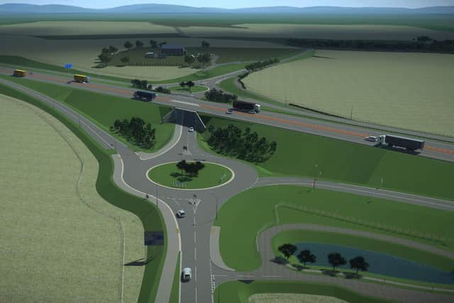 An artist's impression of the new motorway junction that will open up direct access to the M9 for the West Lothian community of Winchburgh and outlying villages.