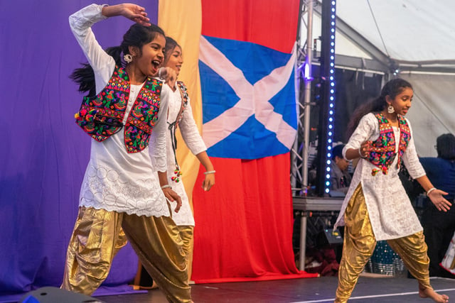 These young performers gave it their all on stage at Edinburgh’s Dusherra Festival on Calton Hill.