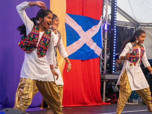 These young performers gave it their all on stage at Edinburgh’s Dusherra Festival on Calton Hill.