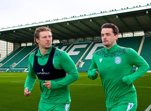 Sean Mackie, left, and Stephen McGinn played together at Hibs