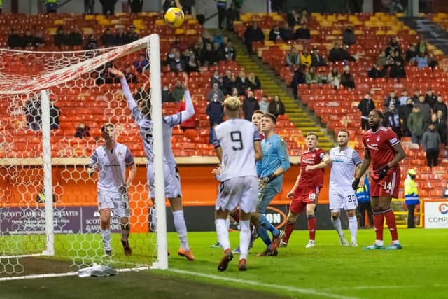Aberdeen's Lewis Ferguson puts them 3-0 up against Edinburgh City.