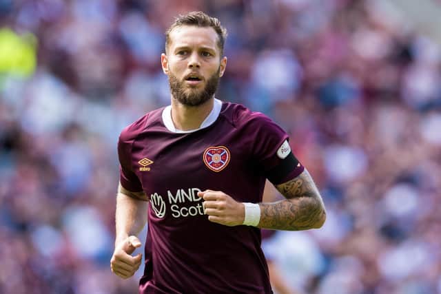 Jorge Grant could return to the Hearts midfield against Riga FS.