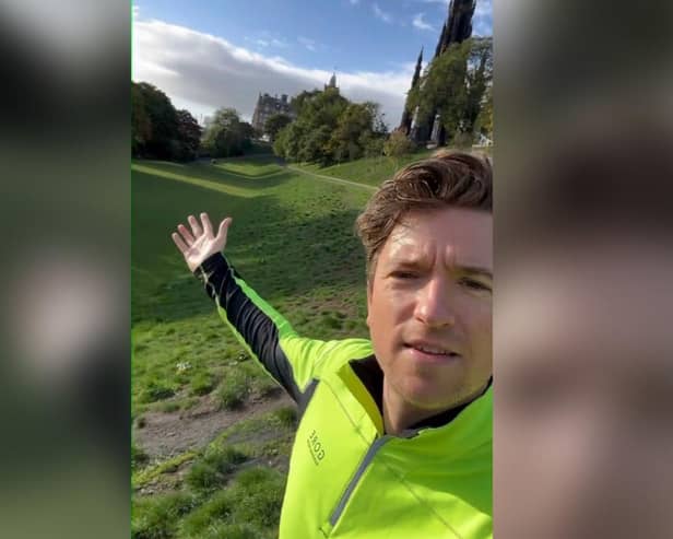Greg James has been out for a run in Edinburgh city centre
