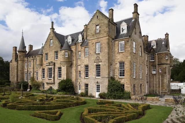 Carberry Tower is a luxury Scottish Castle with en-suite hotel rooms, a beautiful Chapel and 40 acres of private Estate grounds.