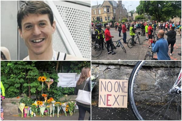 Mourners have gathered to pay their respects to a hero nurse who died after his bike was hit by a van on Mount Vernon Road in Liberton, early on Thursday, June 25.