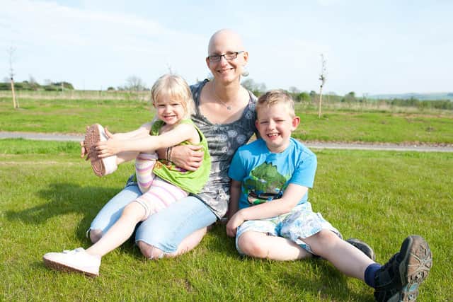 Elke with her family while she was going through treatment in 2012
PIC: Julie Broadfoot