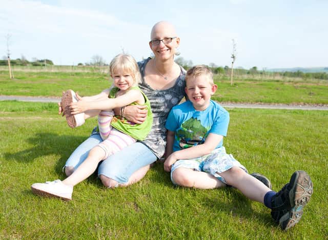 Elke with her family while she was going through treatment in 2012
PIC: Julie Broadfoot
