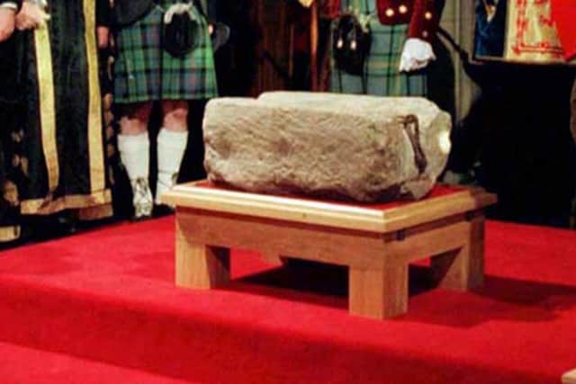 The Stone of Destiny in the Great Hall at Edinburgh Castle. Or is it? (Picture: PA)