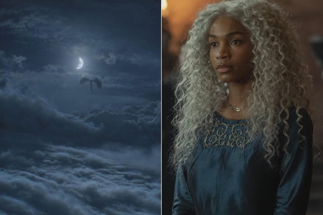 Moondancer is a young dragon ridden by Baela Targaryen (Bethany Antonia), the daughter of Daemon Targaryen (Matt Smith). She is described as pale green, small, and very fast.