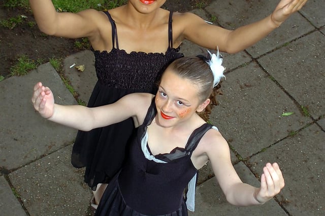 These Ibberson Dance School pupils, Deborah Muleba (back), aged 13, and Jade Piggott, aged 14, who competed in the intermmediate modern solo competition at the Two Counties Dance Festival